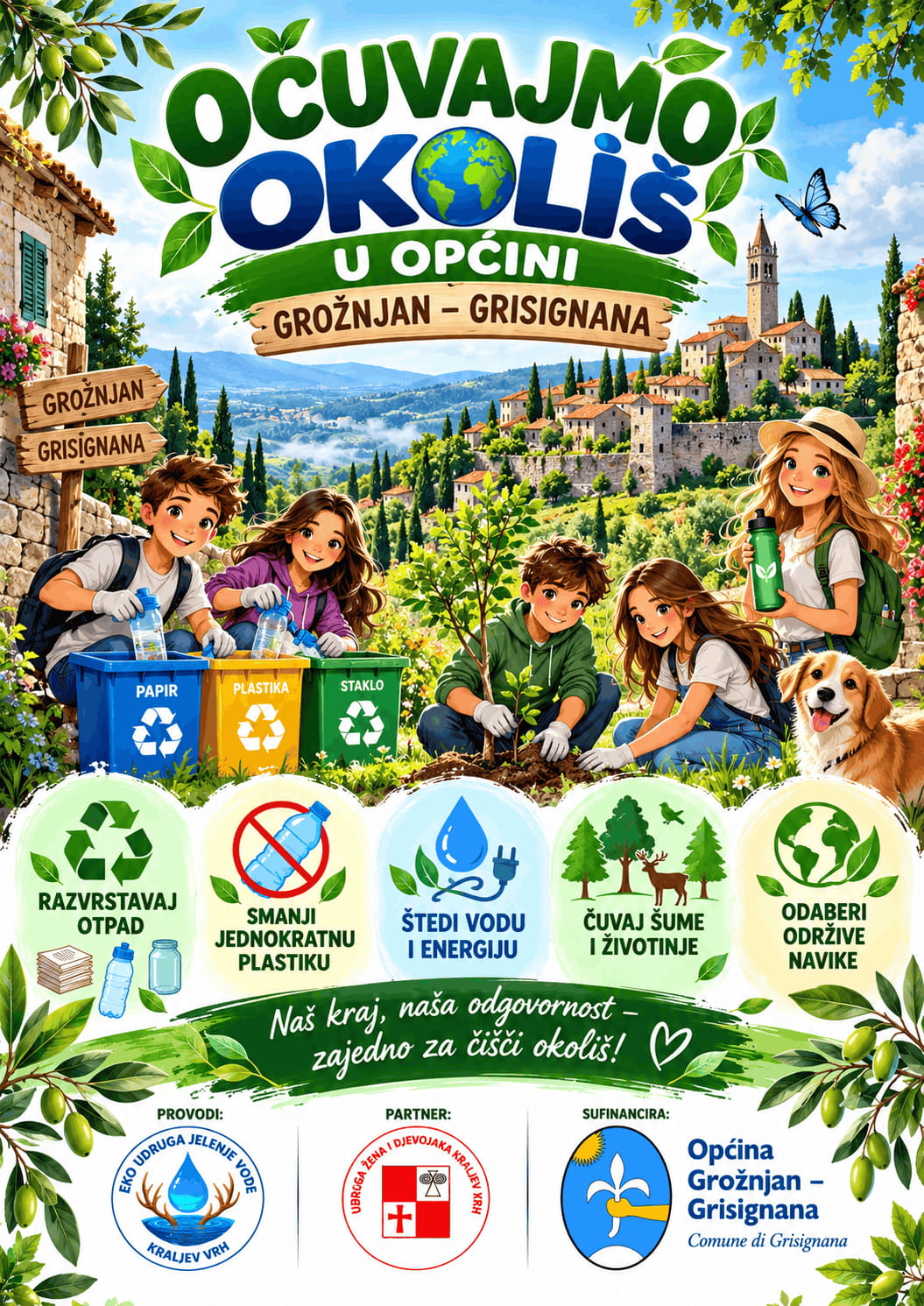 OČUVAJMO OKOLIŠ U OPĆINI GROŽNJAN / PRESERVIAMO L’AMBIENTE NEL COMUNE DI GRISIGNANA! OČUVAJMO OKOLIŠ U OPĆINI GROŽNJAN / PRESERVIAMO L’AMBIENTE NEL COMUNE DI GRISIGNANA!