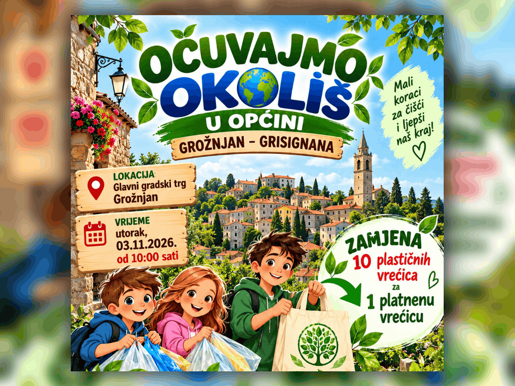 OČUVAJMO OKOLIŠ U OPĆINI GROŽNJAN / PRESERVIAMO L’AMBIENTE NEL COMUNE DI GRISIGNANA!